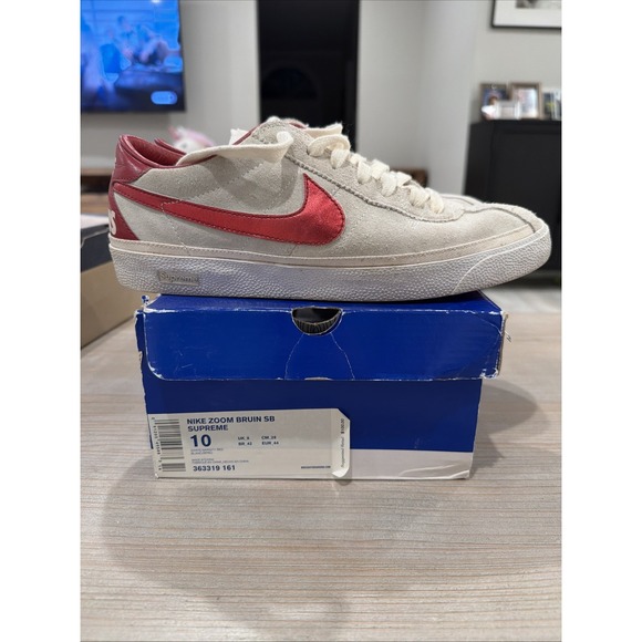 Nike Other - Size 10 - Nike Sb Zoom Bruin x Supreme White 2009 Red Low 363319 161
